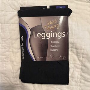 French Laundry Black Waist Shaping Leggings